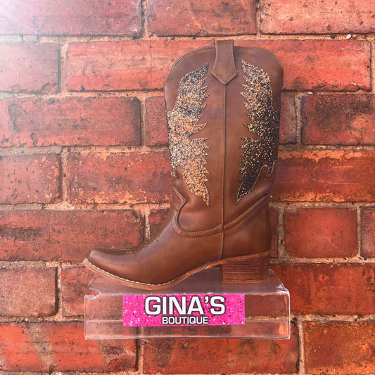 Glitter Embroidered Cowboy Boot