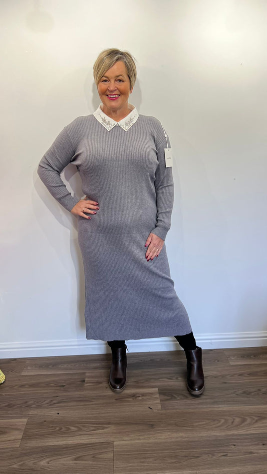 SIMONE Sparkle Collar Jumper Dress