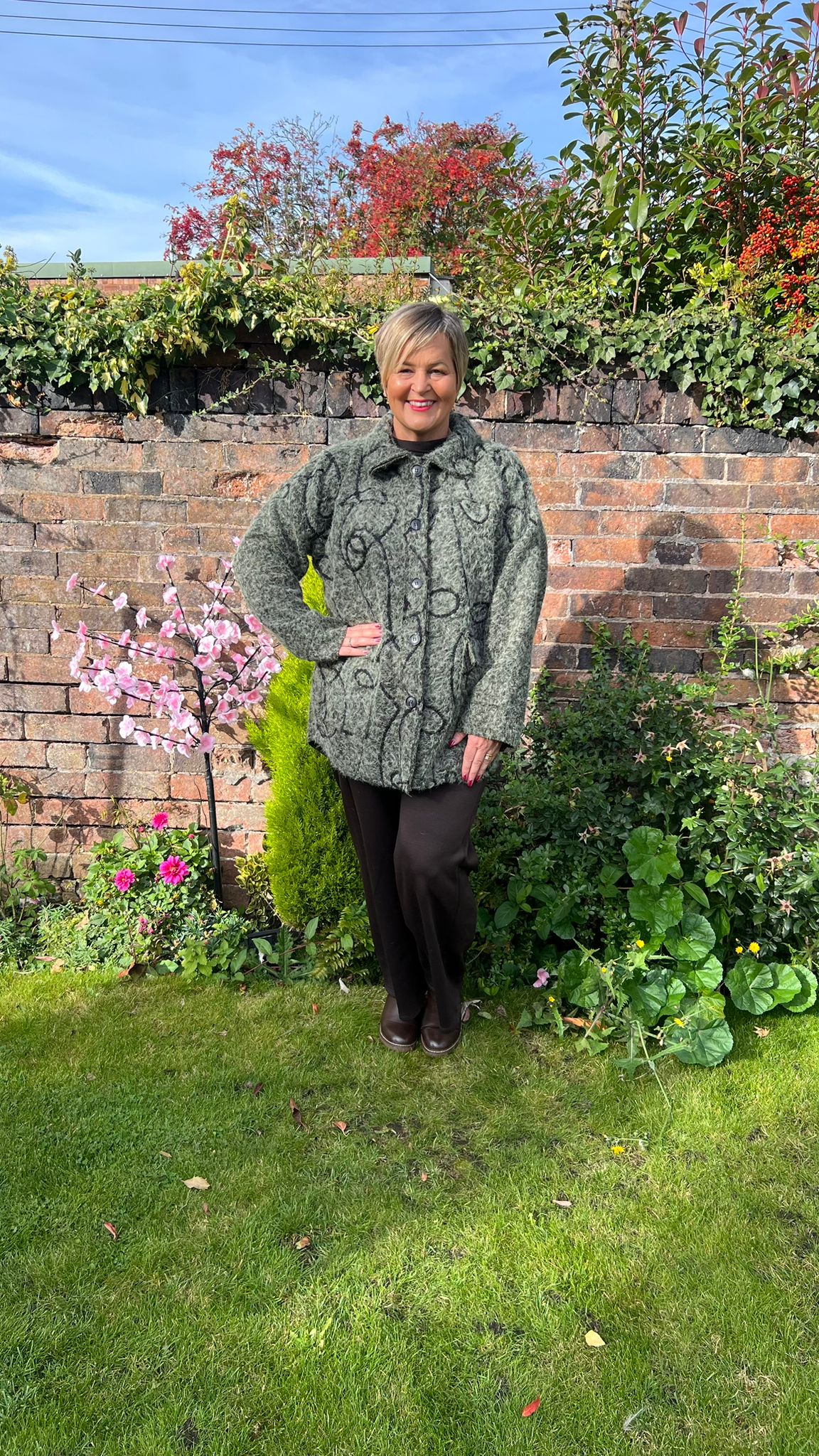 WHITNEY Wool Blend Swirl Shacket