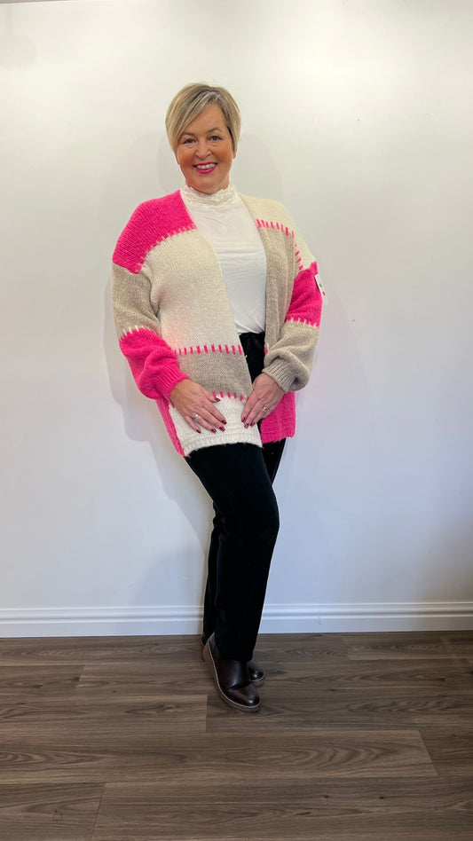 BECKY Blanket Stitch Cardigan