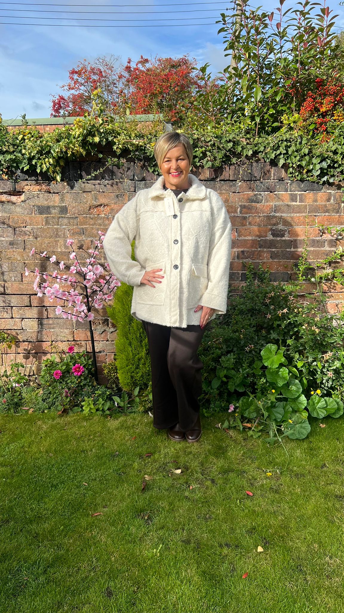WHITNEY Wool Blend Swirl Shacket