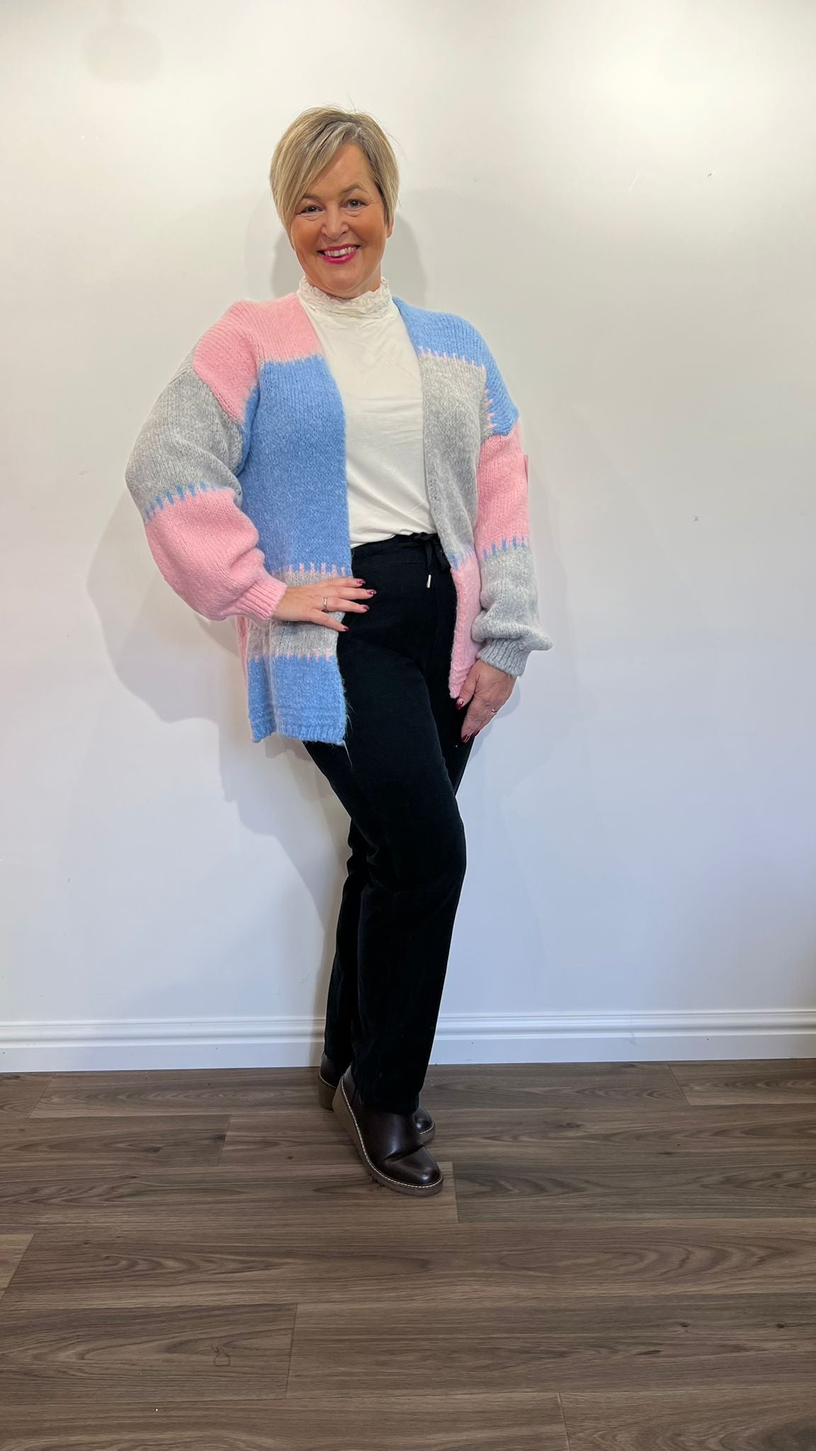 BECKY Blanket Stitch Cardigan