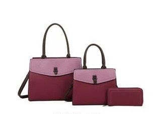 3 IN 1 Buckle Detailed Bag & Purse Set