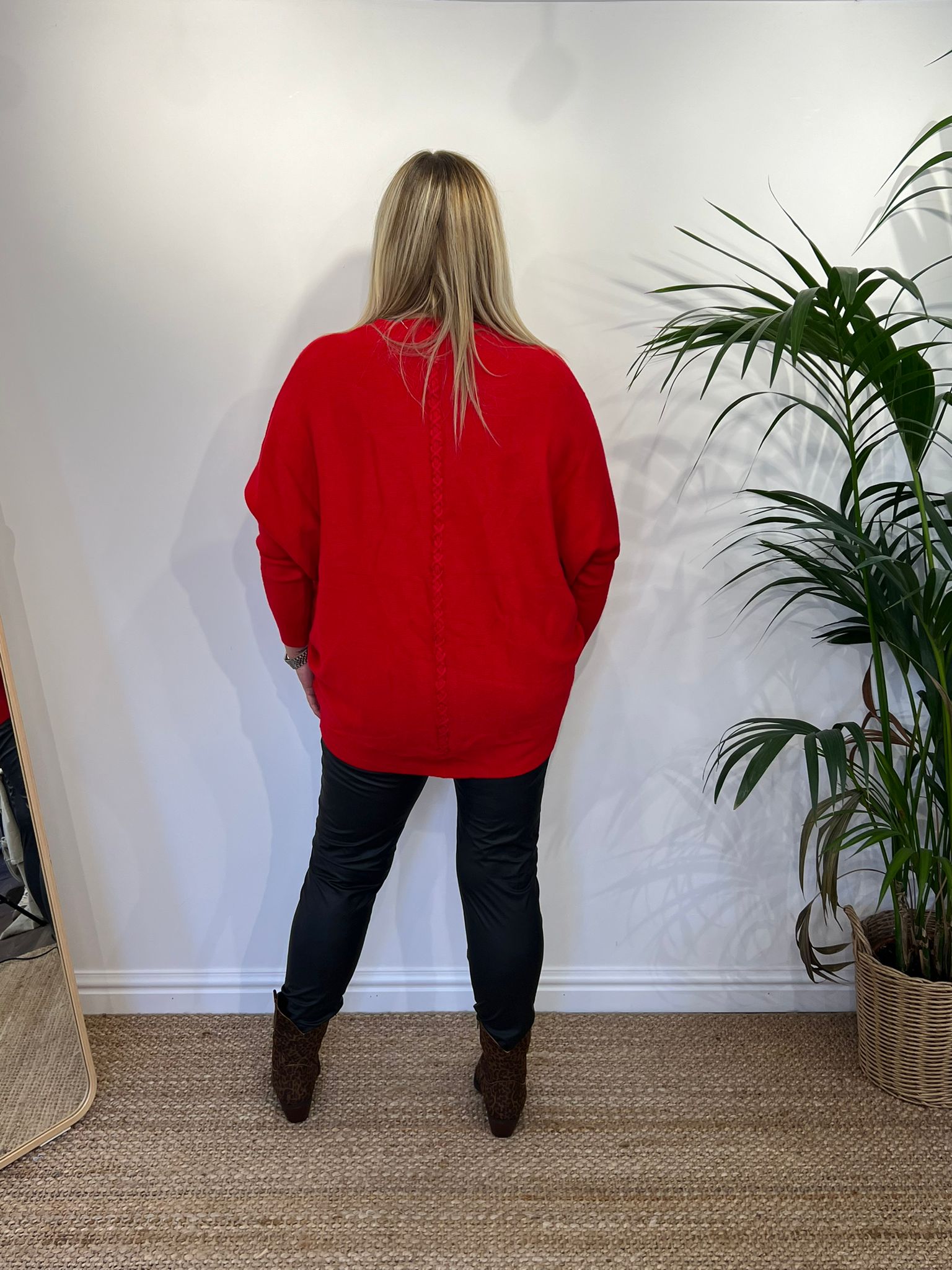 PHOEBE Plaited Back Pocketed Jumper