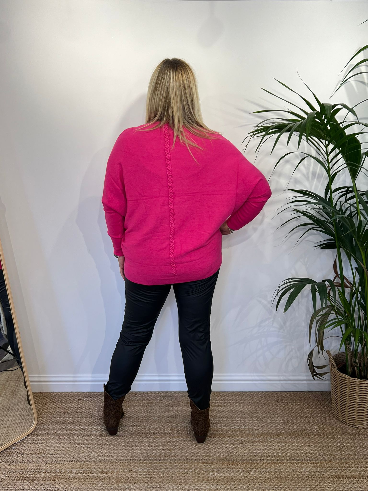 PHOEBE Plaited Back Pocketed Jumper