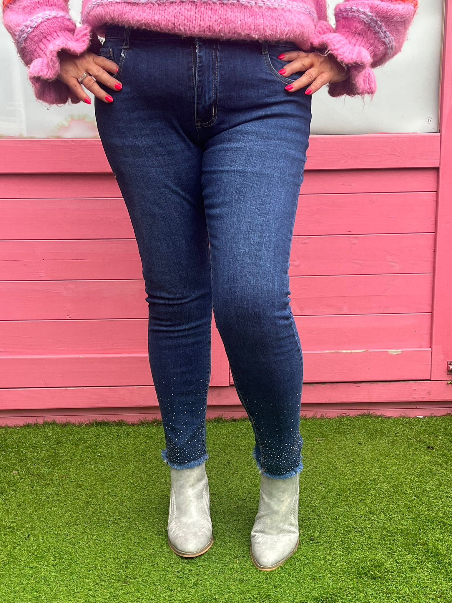 DIAMOND Diamante Bottom Jeans