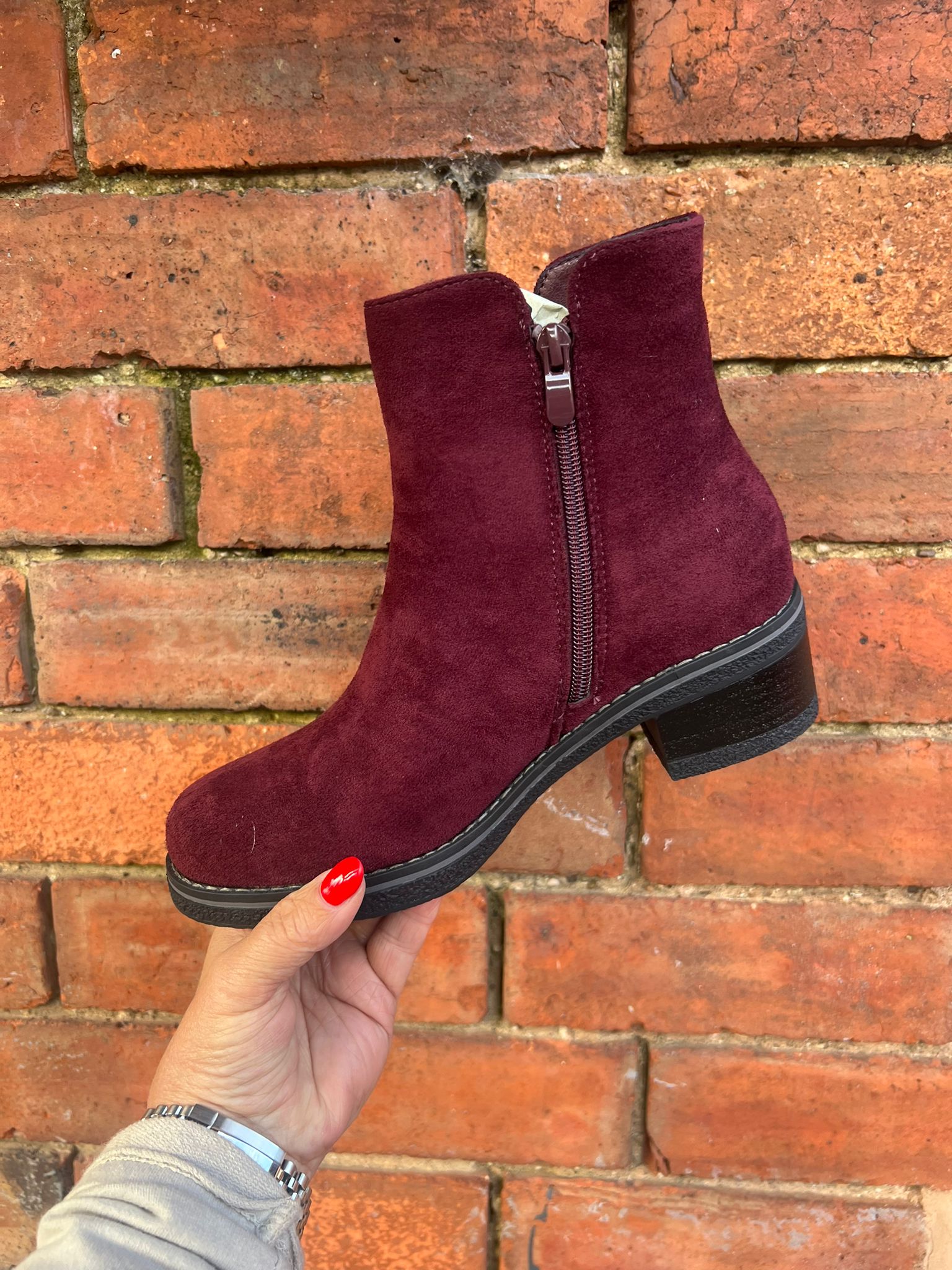 SEAN Suede Zip Ankle Boot