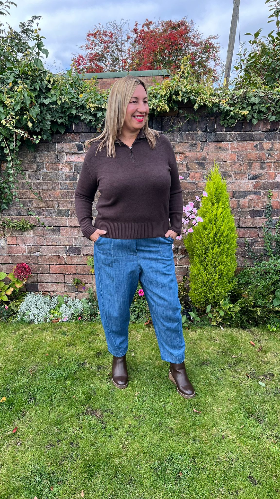 SUSAN Soft Knit Quarter Zip Jumper