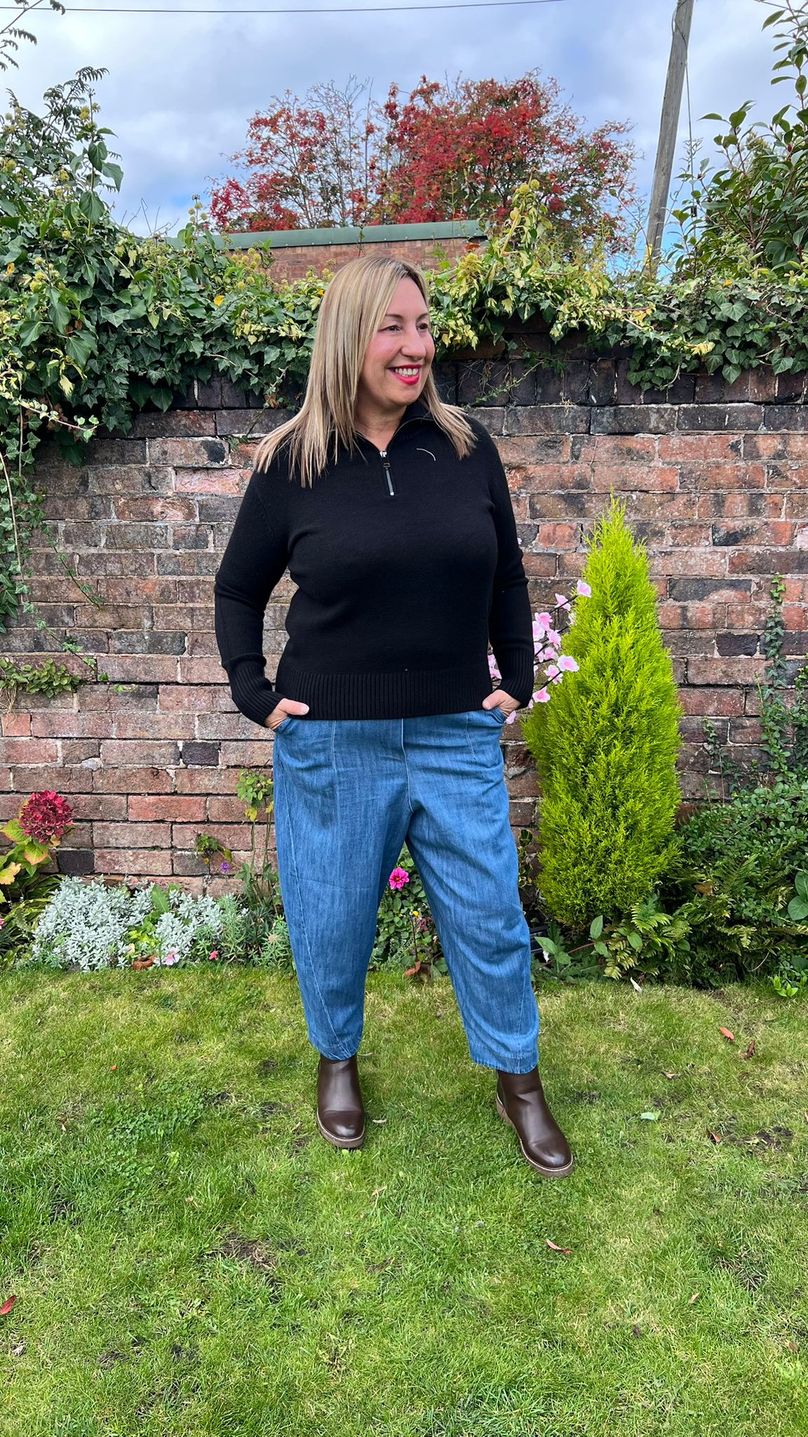 SUSAN Soft Knit Quarter Zip Jumper