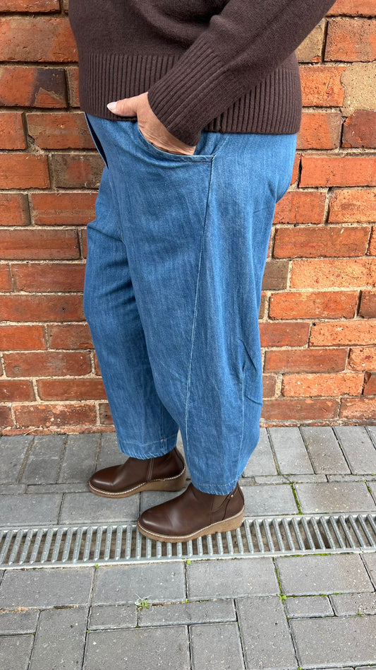 DARLA Denim Barrel Trouser