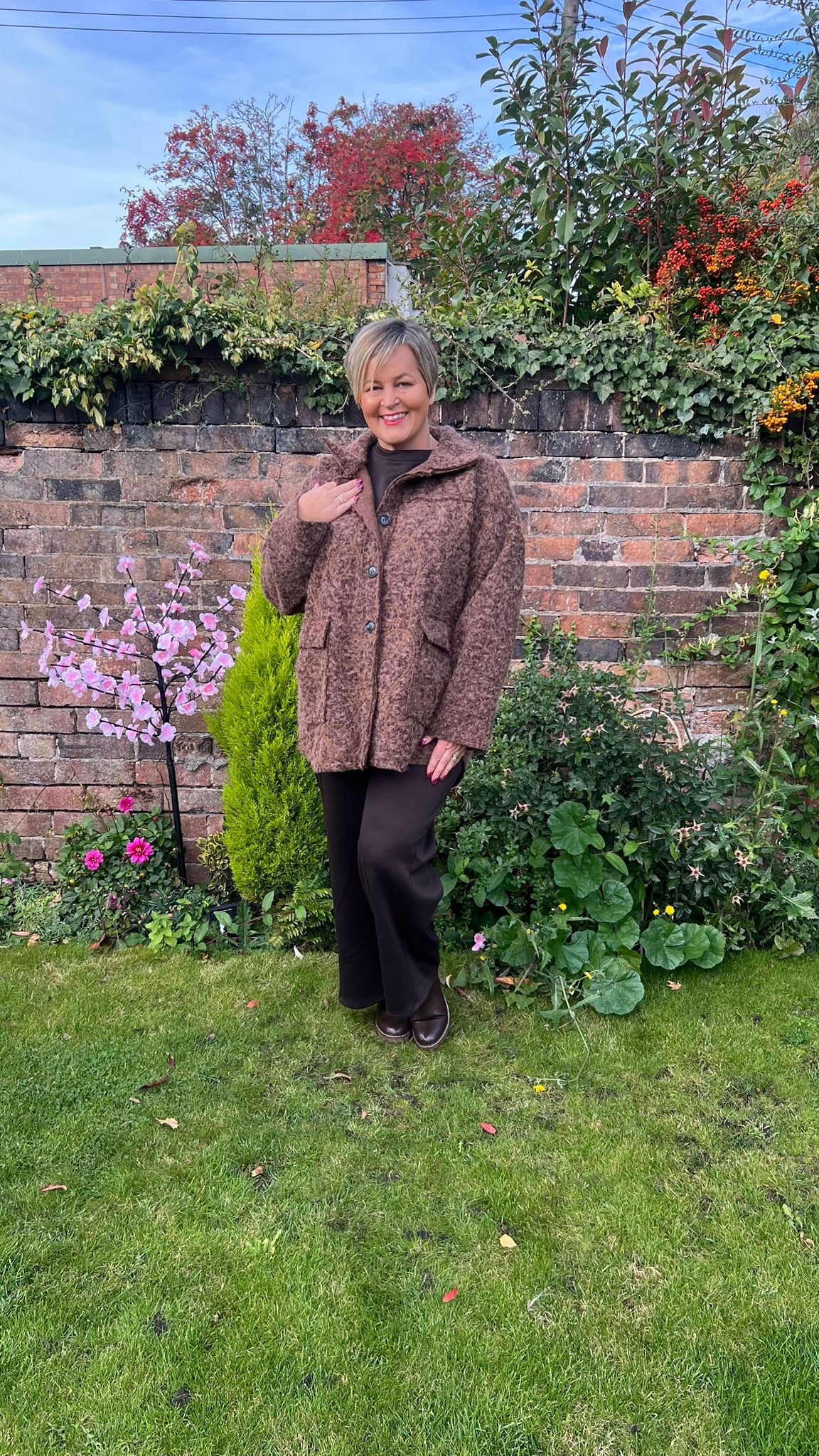WHITNEY Wool Blend Swirl Shacket