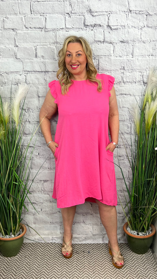 BONNIE Button Back Pocketed Dress