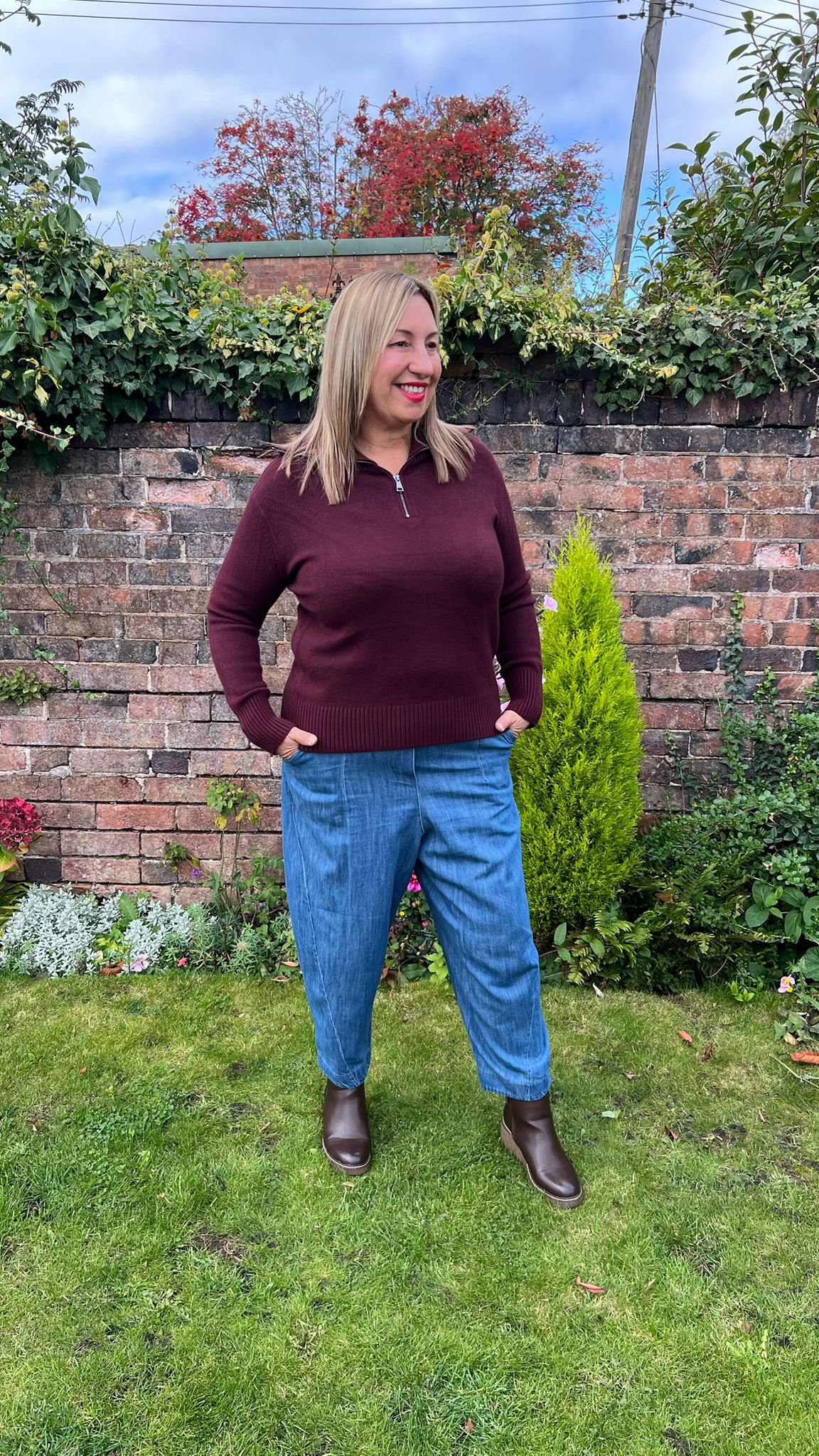 SUSAN Soft Knit Quarter Zip Jumper