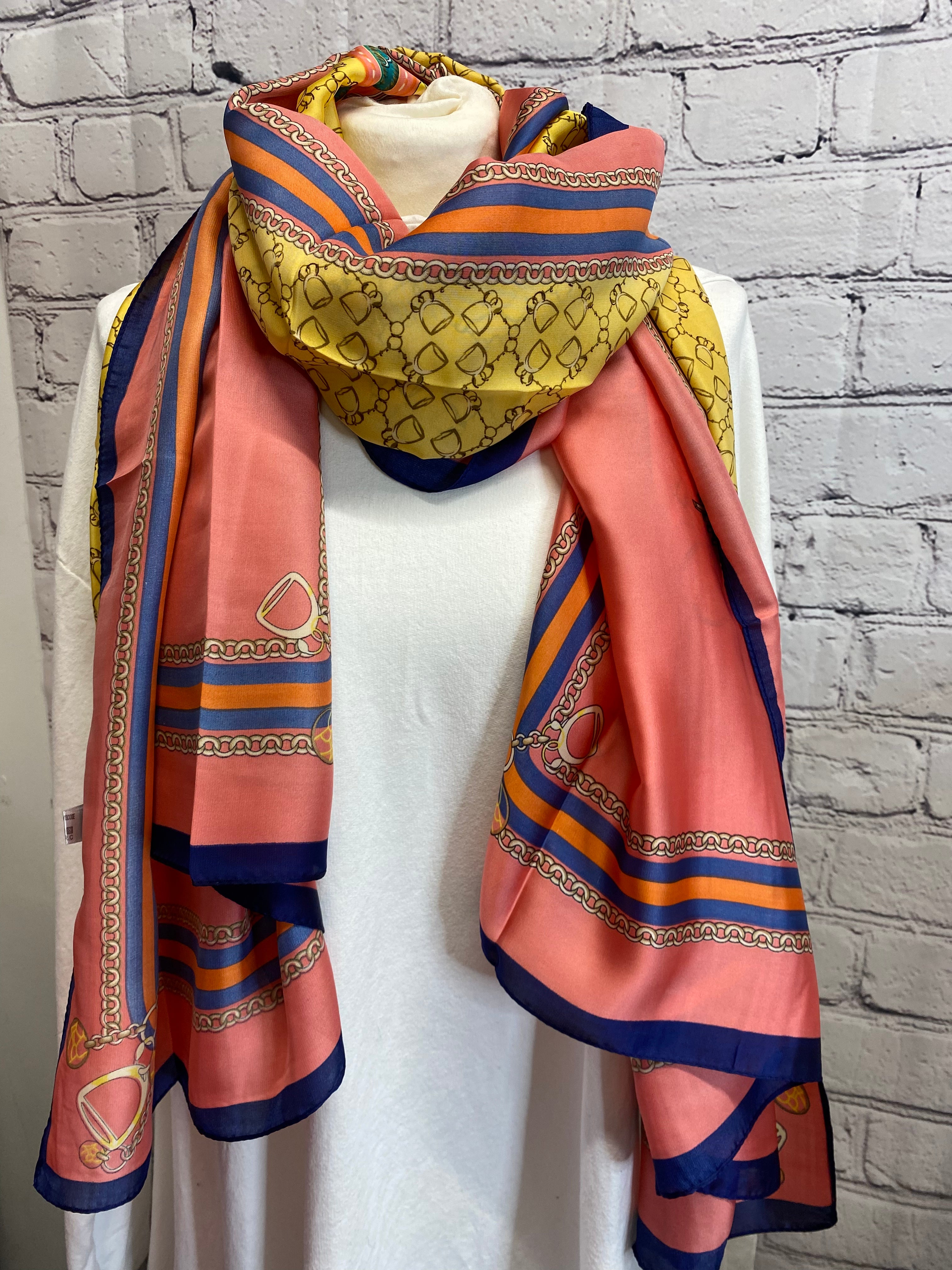 Inspired Chain Print Silk Scarf