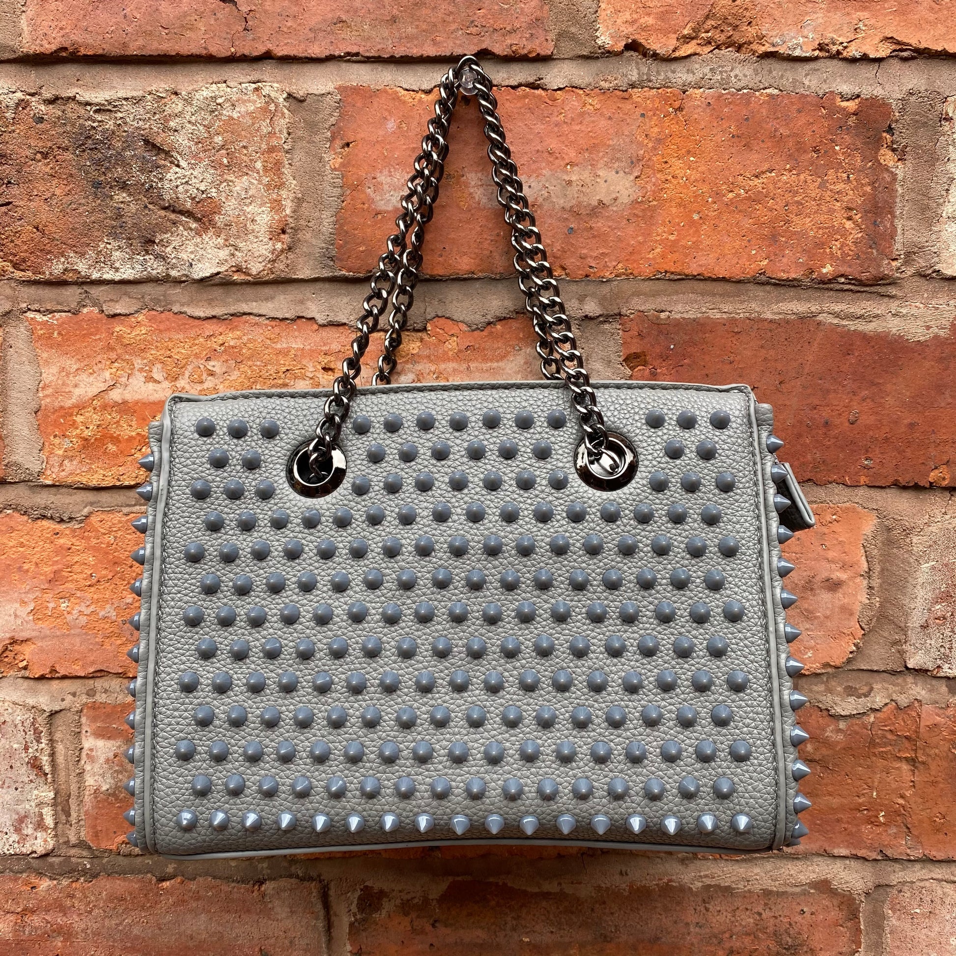 DANIELLA Inspired Stud Handbag - Grey